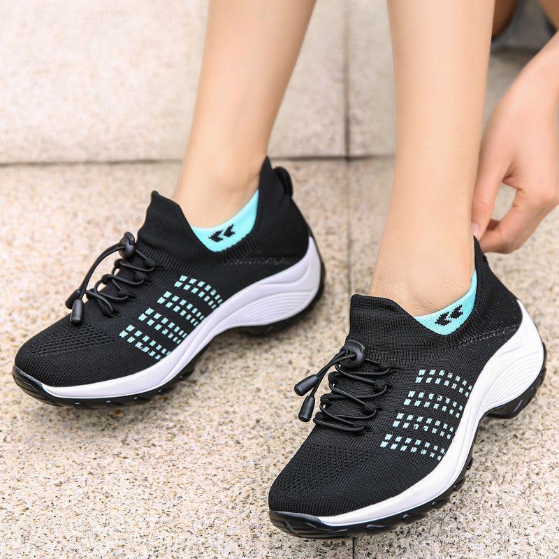 Women's Spring And Summer New Casual Flying Knit Sneakers