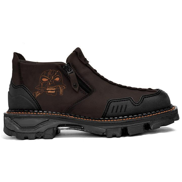 Men's Shoes Fashion Halloween Skull Booties