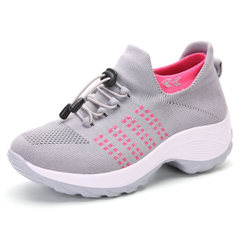 Women's Spring And Summer New Casual Flying Knit Sneakers