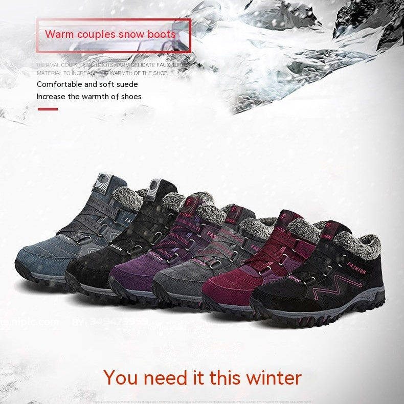 Men's Snow Boots And Women's Non-slip Warm